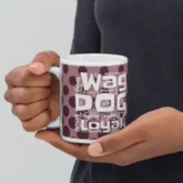 Polka Dog Words White glossy mug - 4Legz
