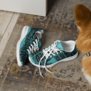 Dog Words Teal Women’s athletic shoes