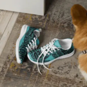 Dog Words Teal Athletic Shoes for Women - Stylish and Comfy Workout Footwear - 4Legz
