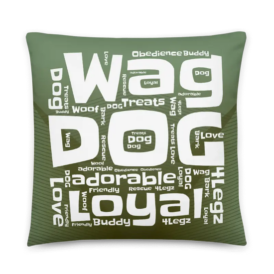 Wag Dog Green Basic Pillow - 4Legz