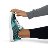 Dog Words Teal Athletic Shoes for Women - Stylish and Comfy Workout Footwear - 4Legz