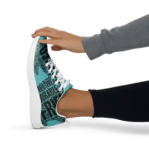 Dog Words Teal Athletic Shoes for Women - Stylish and Comfy Workout Footwear - 4Legz