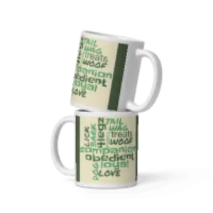 Dog Inspiration Mug - White Glossy Coffee Cup for Dog Lovers - 4Legz