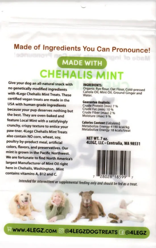Chehalis Mint Dog Treats for Fresh Breath and Healthy Chewing - 4Legz