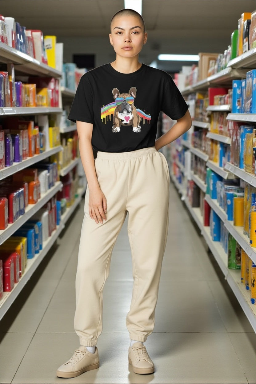 Pride in French Bulldog Short-Sleeve Unisex T-Shirt