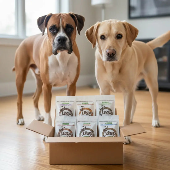 Treats Gift Box for Dogs - 6 Pack of Delicious Dog Treats - 4Legz