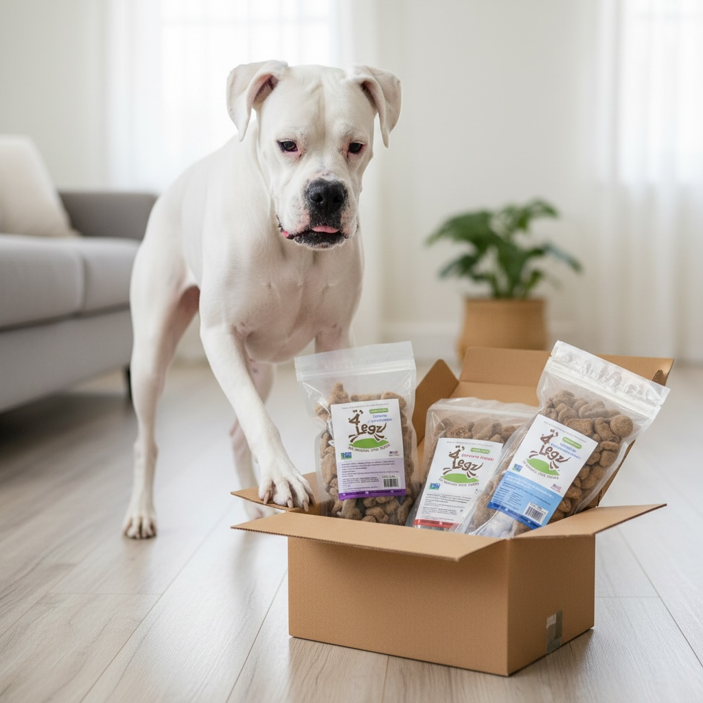 Doggy Box- with 4 pack of 1 lbs Bags Treats! - Want Monthly?