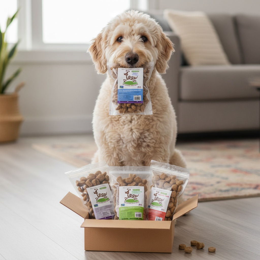 Doggy Box- with 4 pack of 1 lbs Bags Treats! - Want Monthly?