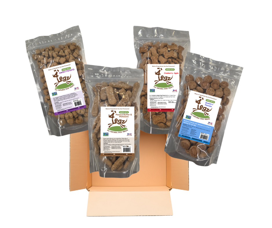 Doggy Box- with 4 pack of 1 lbs Bags Treats! - Want Monthly?