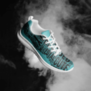 Dog Words Teal Women’s athletic shoes