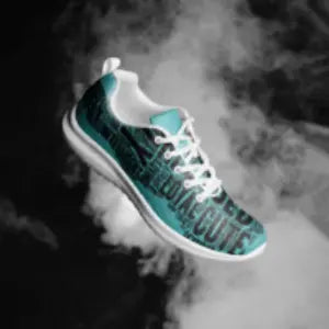 Dog Words Teal Athletic Shoes for Women - Stylish and Comfy Workout Footwear - 4Legz