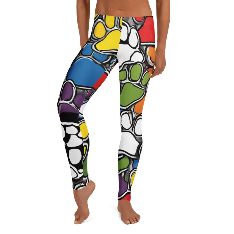 Paws Bursting in Colors Leggings - 4Legz