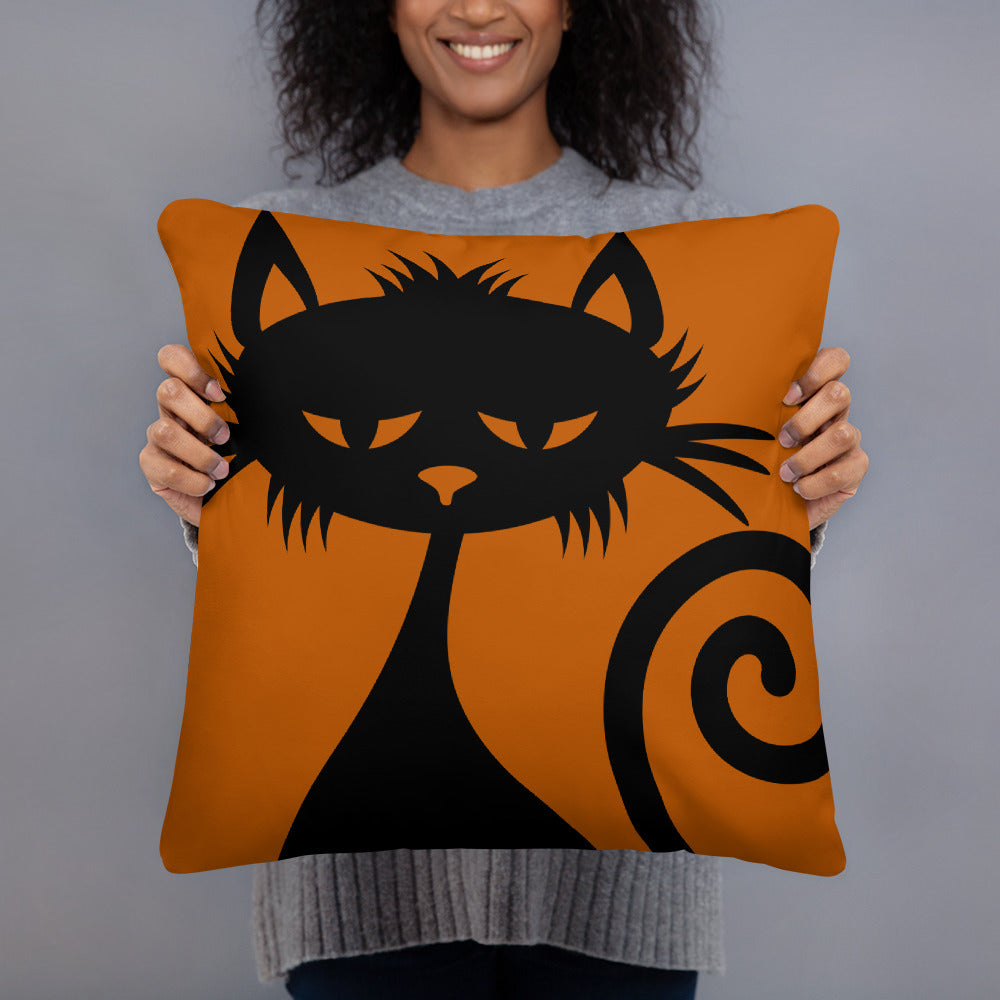Black Cat Basic Pillow