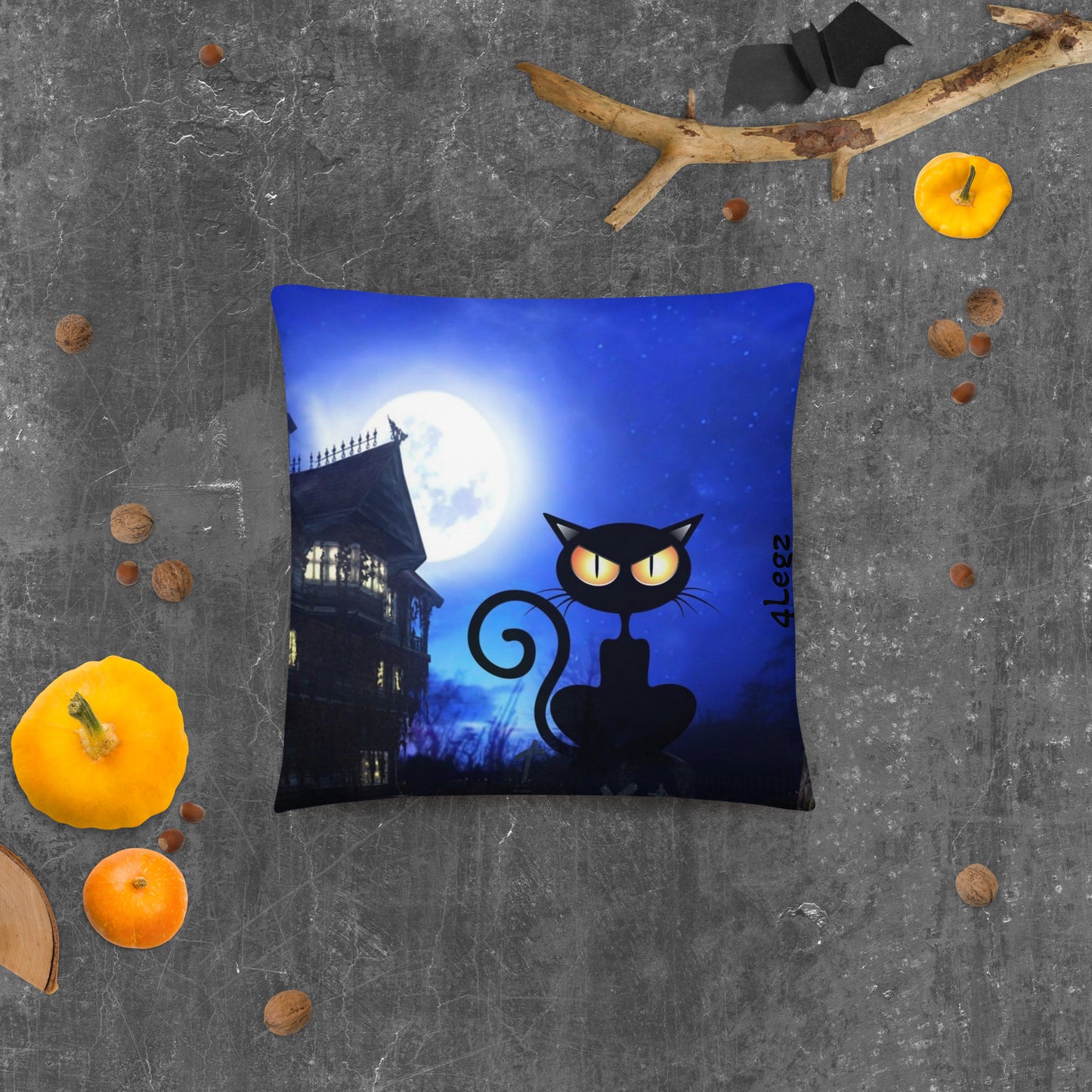 Halloween Cat Basic Pillow