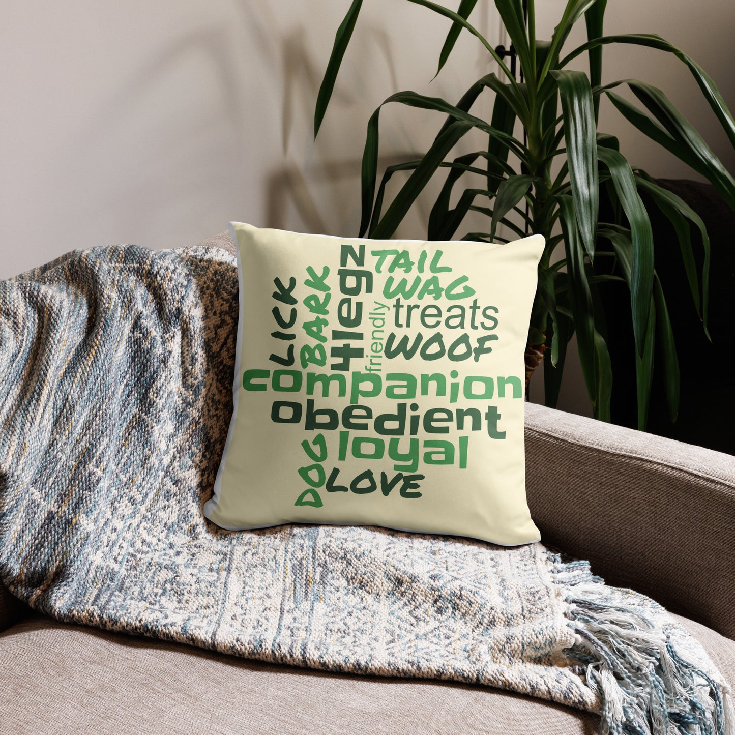 Dog inspiration Words Basic Pillow