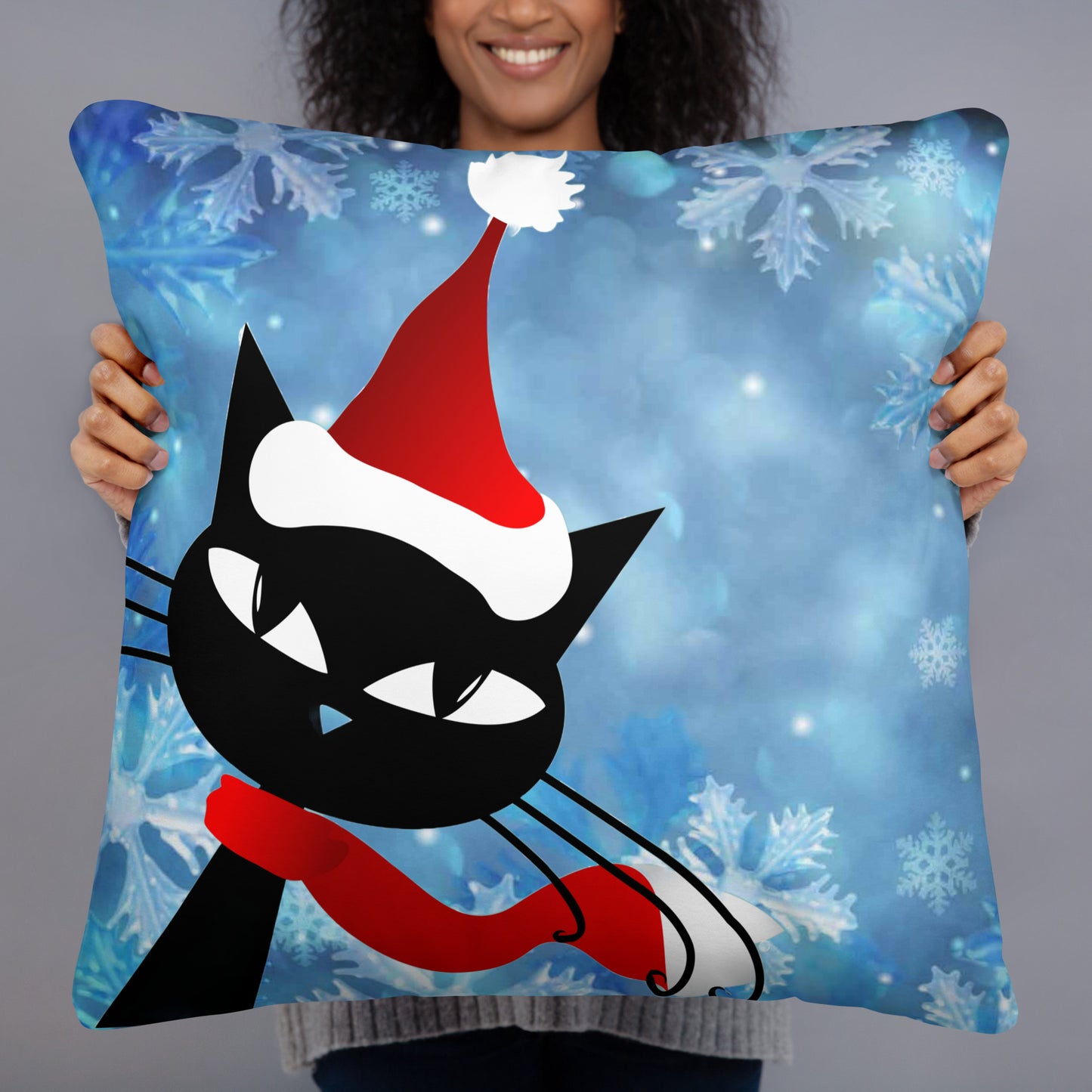 Christmas Cat Basic Pillow