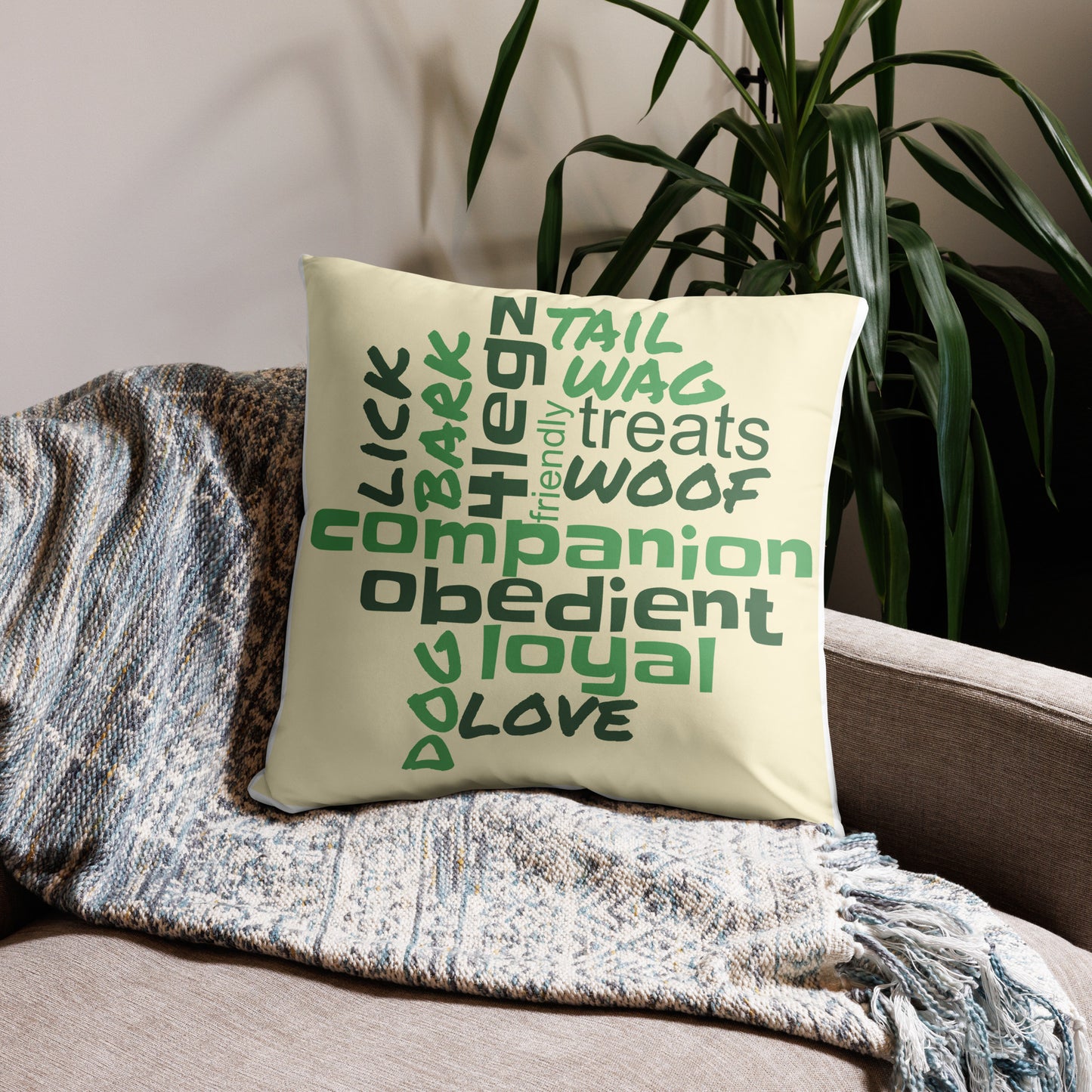 Dog inspiration Words Basic Pillow