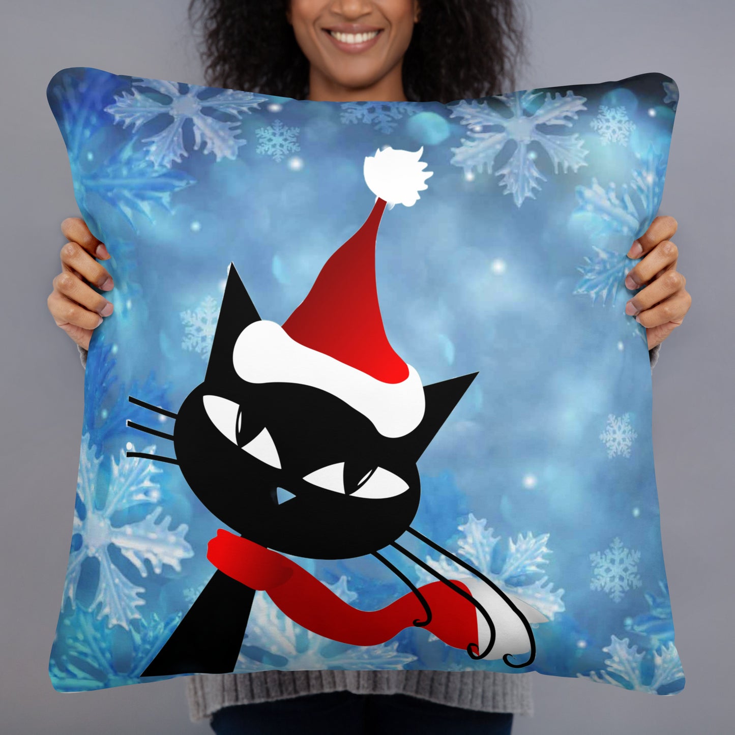 Christmas Cat Basic Pillow