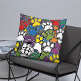 Paws Bursting in Colors Basic Pillow - 4Legz