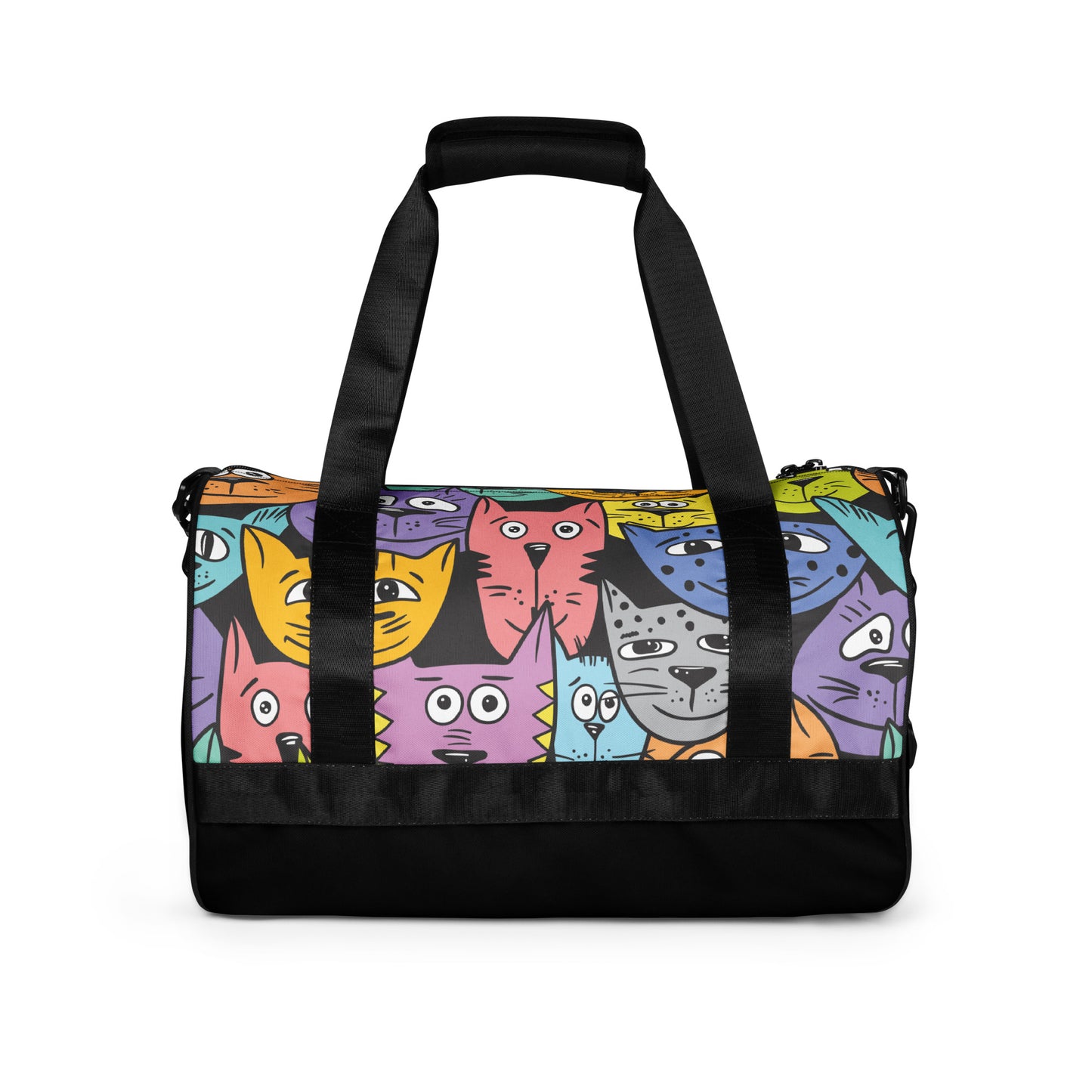 Colorful Cats All-over print gym bag
