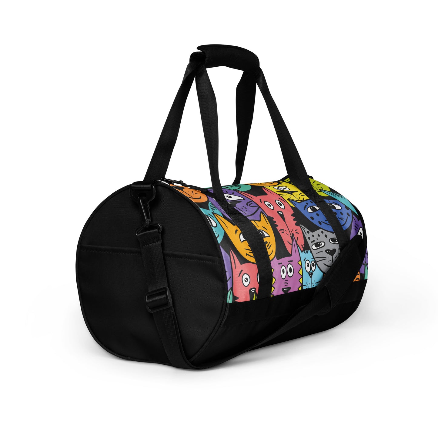 Colorful Cats All-over print gym bag