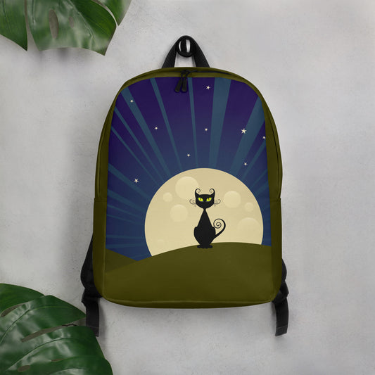 Cat and the Moon Minimalist Backpack