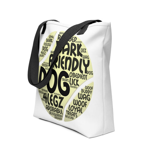 Dog Play on Words with Tennis Ball Tote bag