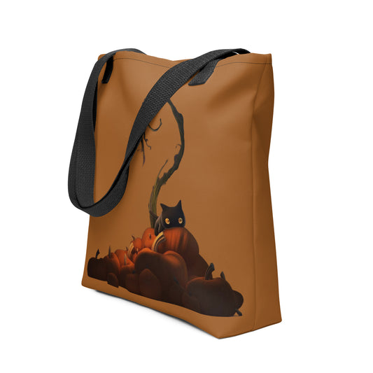 Kitty Cat and Pumpkin Tote bag