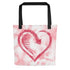 Cat Play on Words with a Red Heart Tote bag - 4Legz