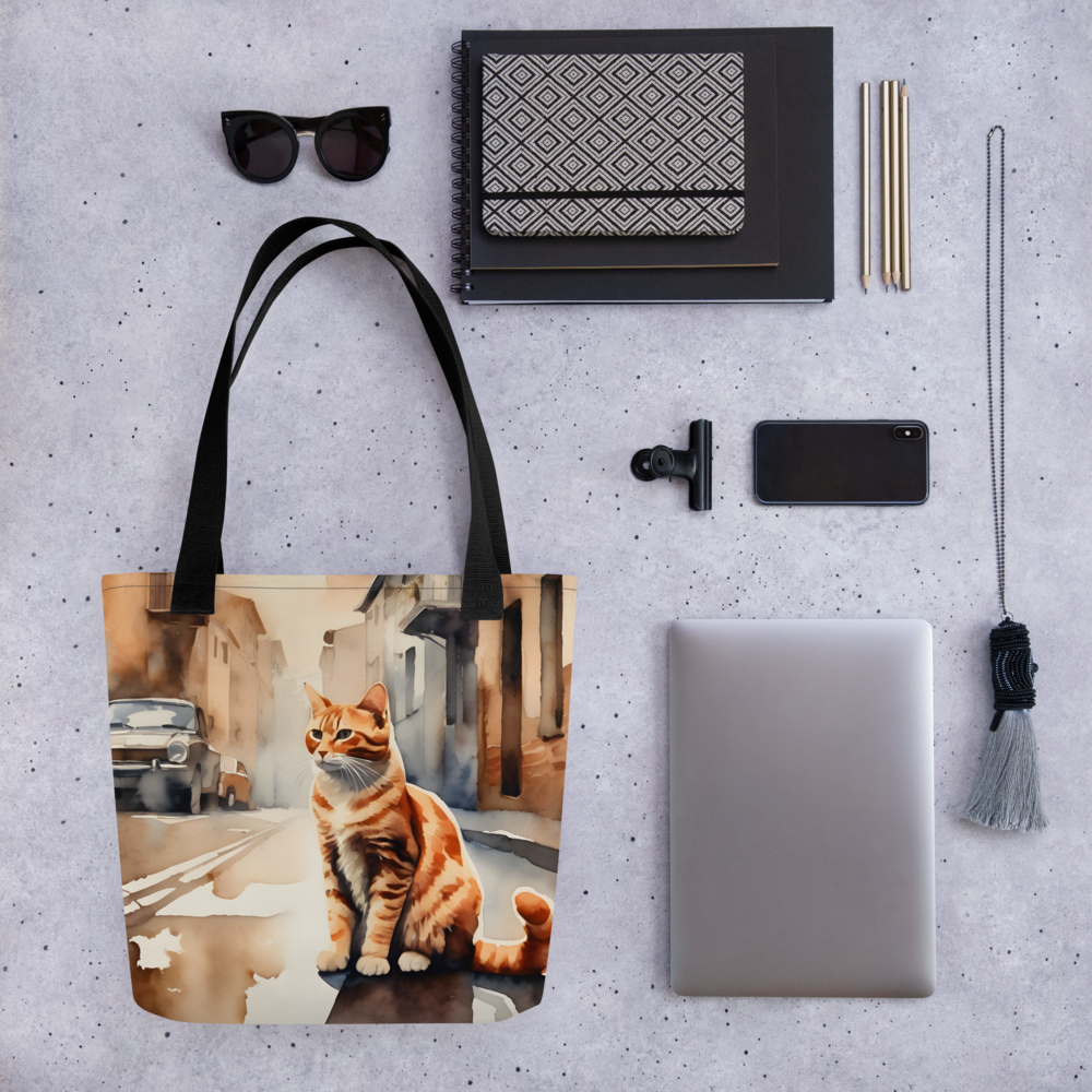 Kitty Cat in the City Tote bag