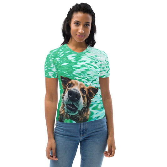 Summer Dog swimming Women's T-shirt
