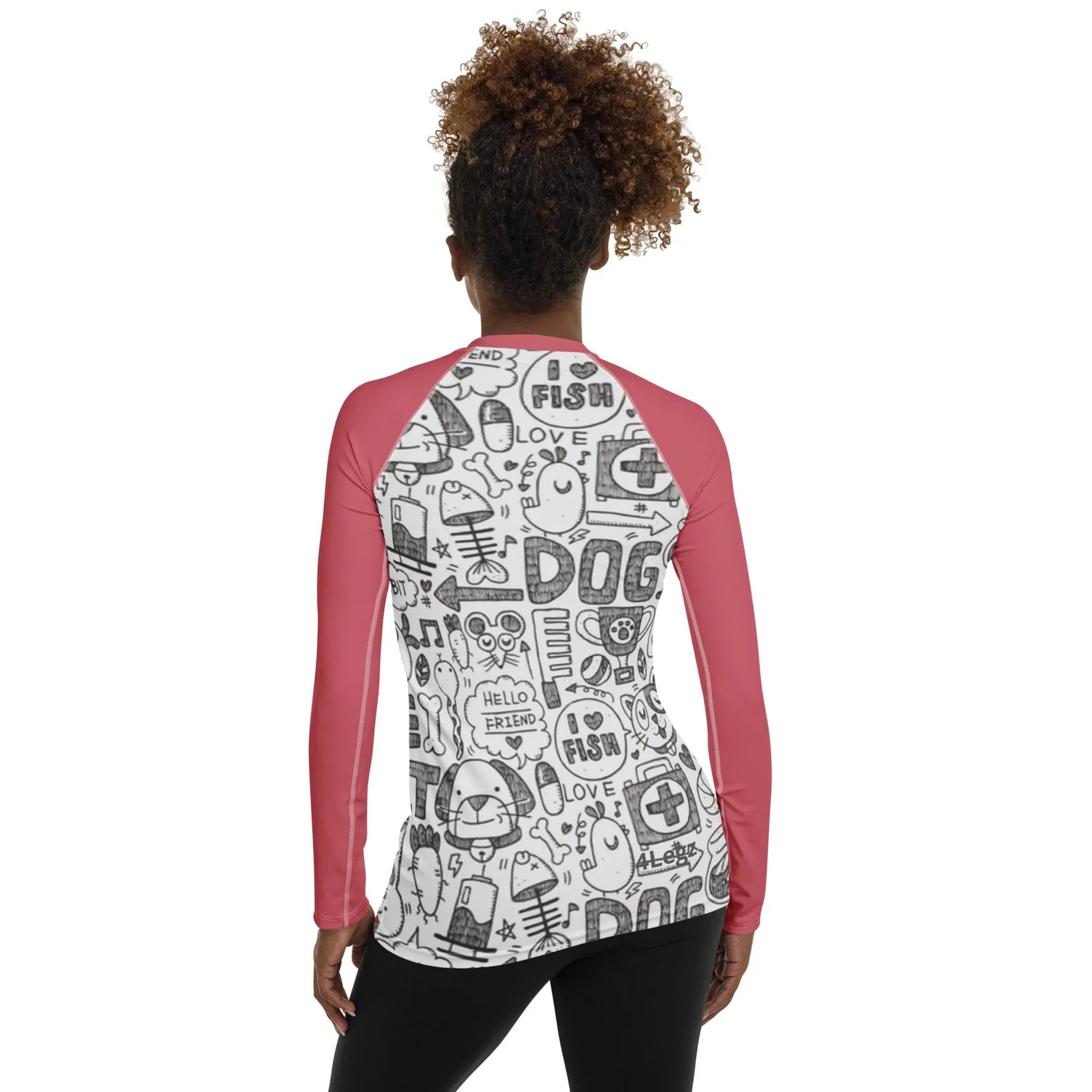 Love Pets Pink Rash Guard for Women - 4Legz