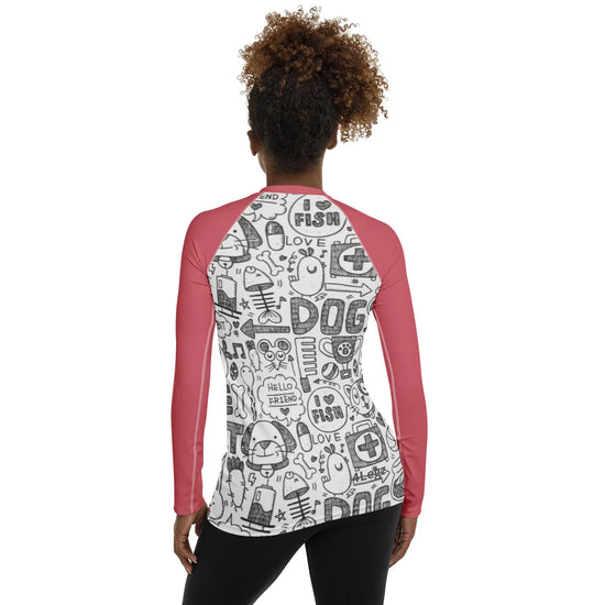 Love Pets Pink Rash Guard for Women - 4Legz