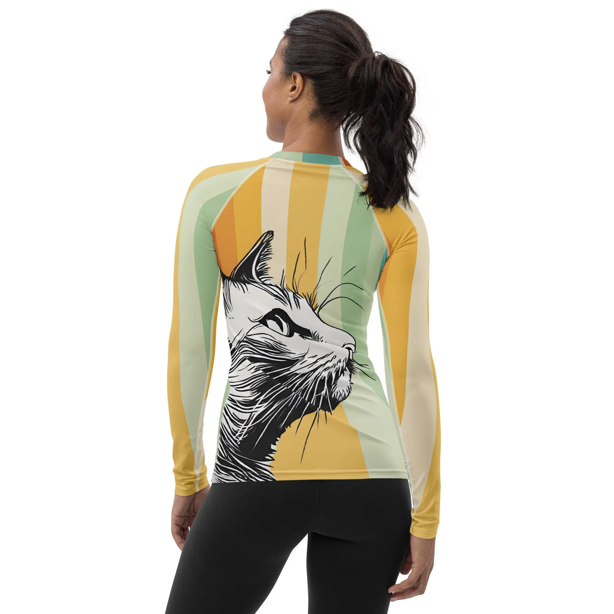 Cat Rash Guard Shop Retro Cat Women's Rash Guard – Style Meets Comfort – 4Legz