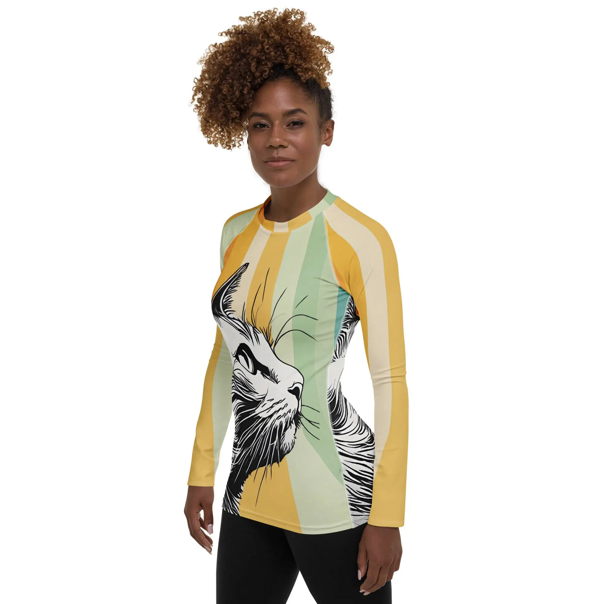 Cat Rash Guard Shop Retro Cat Women's Rash Guard – Style Meets Comfort – 4Legz