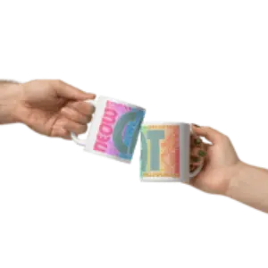 Meow Cat  words White glossy mug - 4Legz