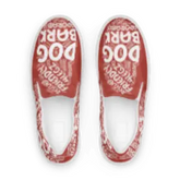 Dog Play on Words Shoes - Red Women’s Slip-On Canvas Shoes - 4Legz