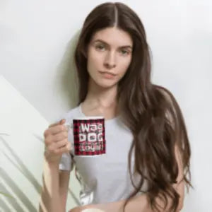 Plaids Dog Words White glossy mug - 4Legz