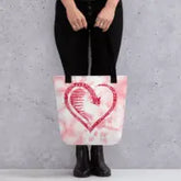 Cat Play on Words with a Red Heart Tote bag - 4Legz