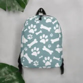Bones and Paws Teal Minimalist Backpack - 4Legz