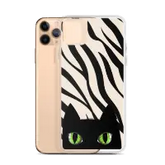 Black Cat Staredown Clear Case for iPhone® - 4Legz