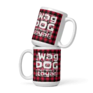Plaids Dog Words White glossy mug - 4Legz