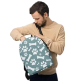 Bones and Paws Teal Minimalist Backpack - 4Legz