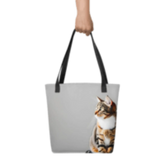Cat Stand Alone Tote Bag - Stylish Cat Tote Bag for Everyday Use - 4Legz