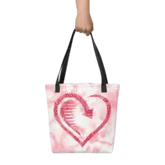 Cat Play on Words with a Red Heart Tote bag - 4Legz