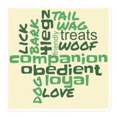 Dog Inspirational Words Green Bubble-free stickers - 4Legz