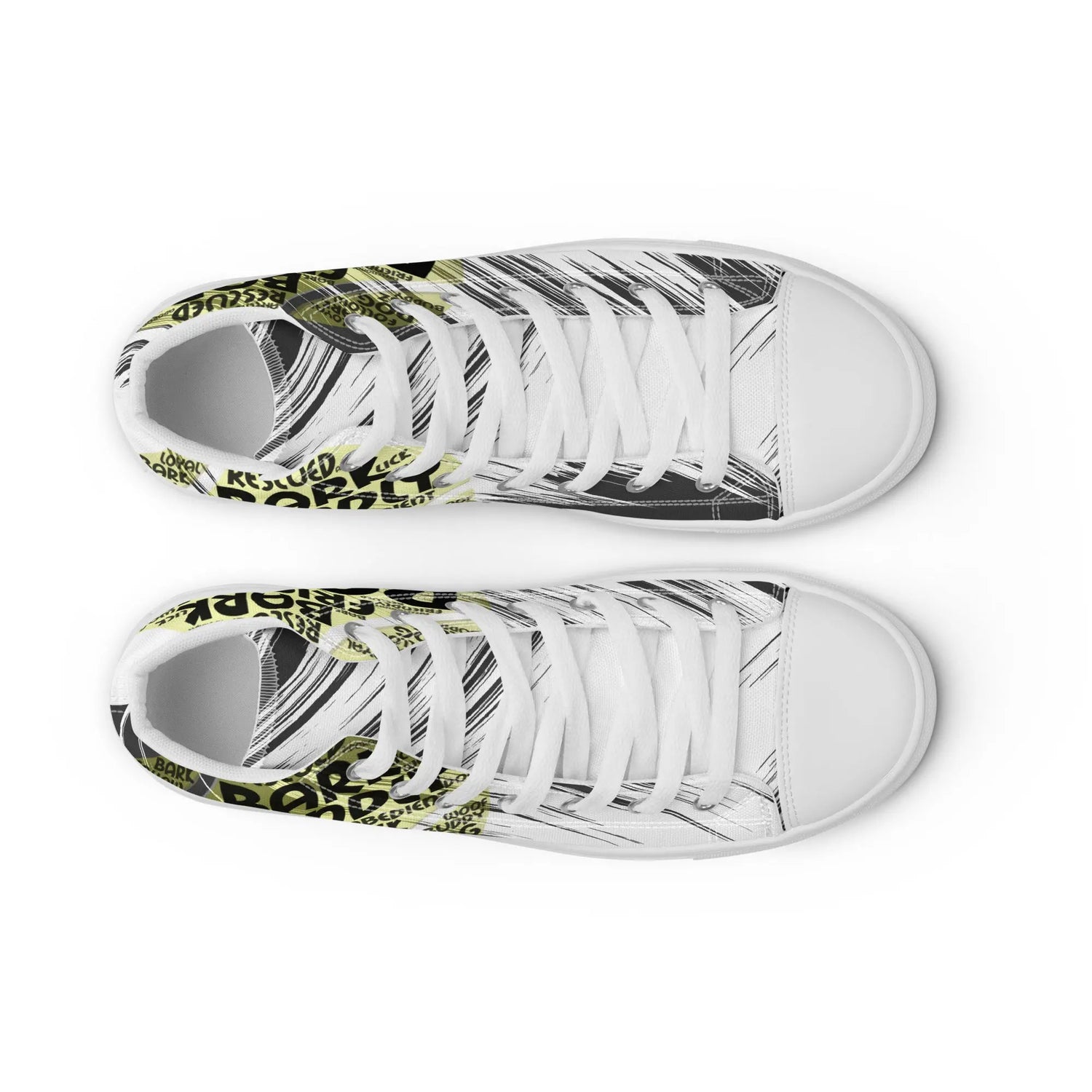 Dog Tennis Ball High Top Shoes for Men – Stylish Canvas Sneakers - 4Legz