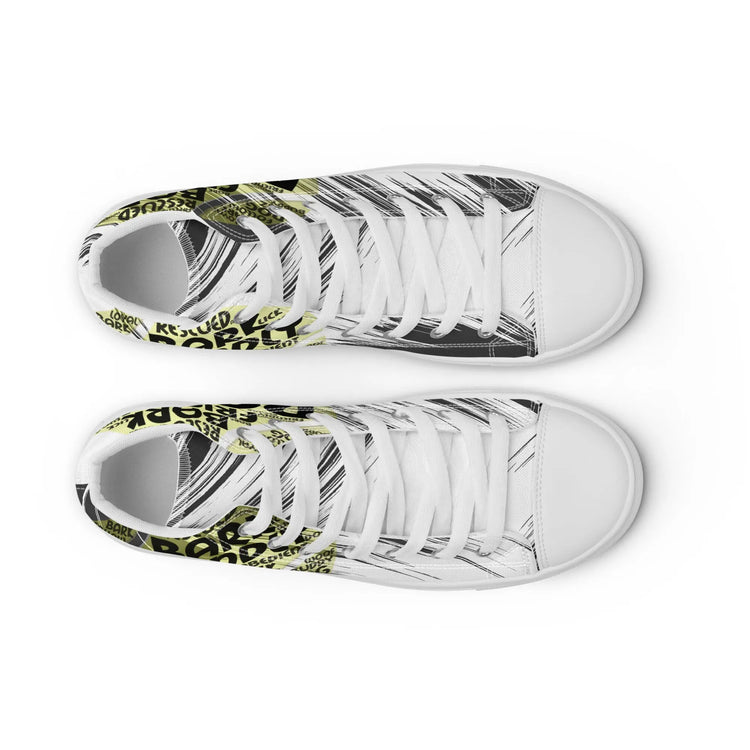 Dog Tennis Ball High Top Shoes for Men – Stylish Canvas Sneakers - 4Legz