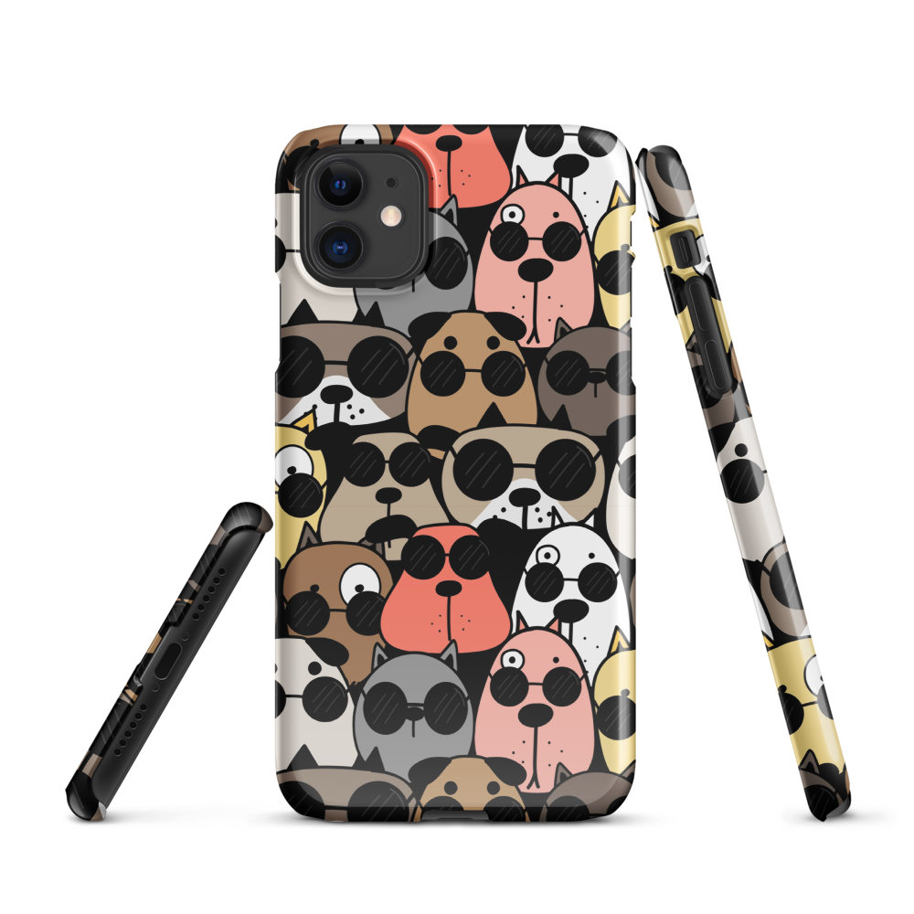 Dogs Multi Colors Snap Case for iPhone® - Protective Phone Cover