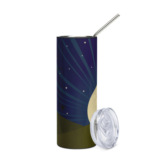 Cat and the Moon Stainless steel tumbler